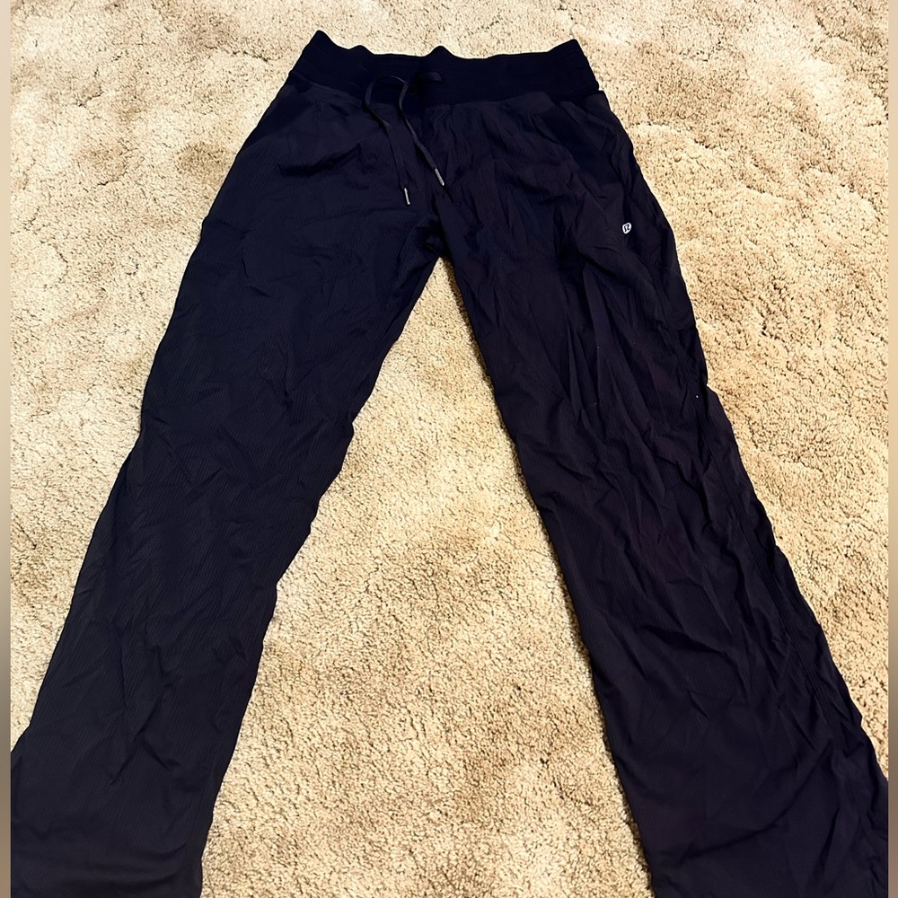 Black Lululemon dance studio pants. Size 6